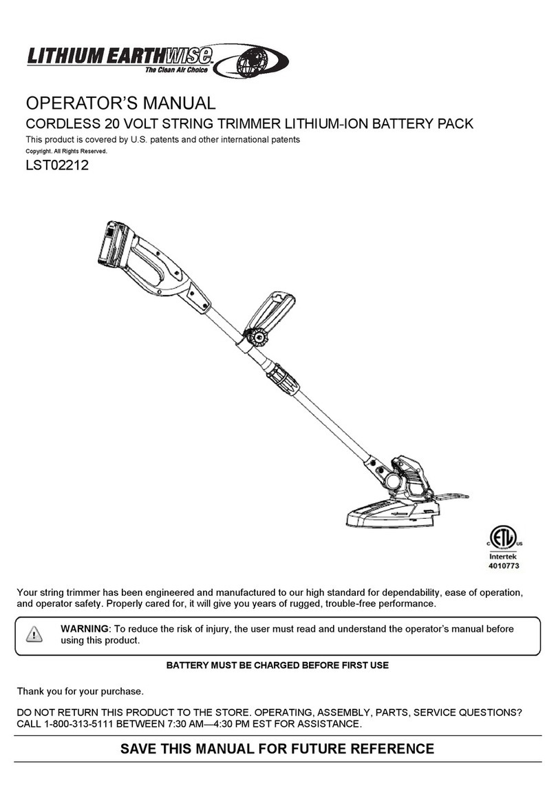 Lithium Earthwise LST02212 User manual