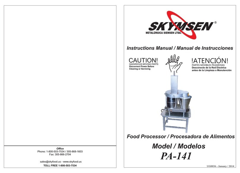Skymsen PA-141 instruction manual