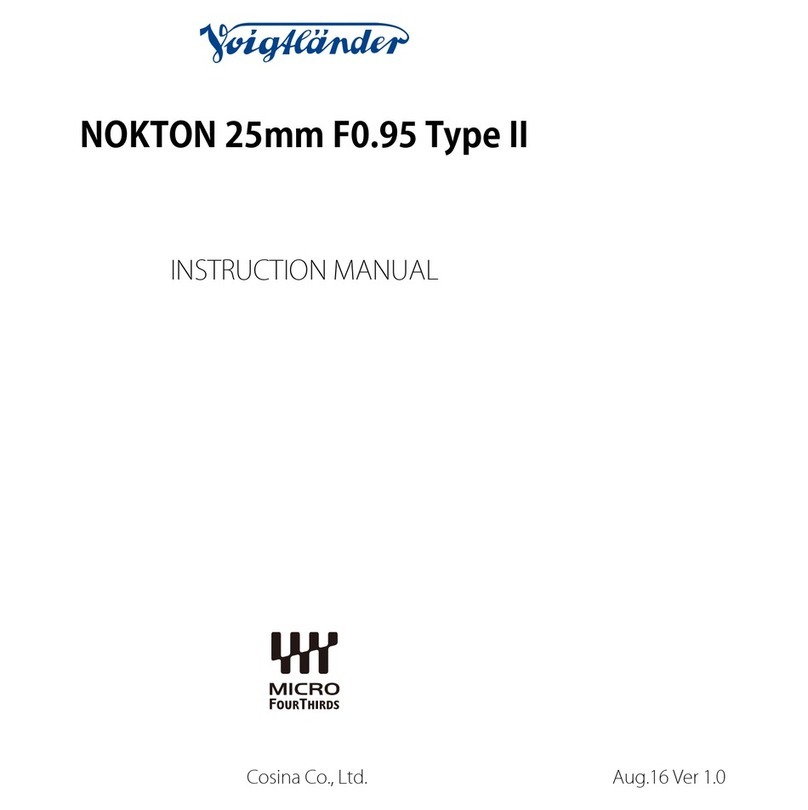 VOIGTLANDER NOKTON 25mm F0.95 Type II instruction manual VOIGTLANDER NOKTON 25mm F0.95 Type II instruction manual