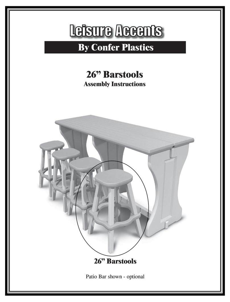 Leisure Accents Barstools Assembly instructions