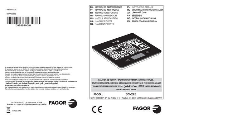 Fagor BC-275 Instructions for use