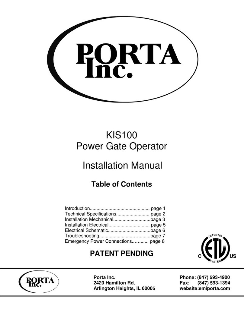 Porta KIS100 installation manual