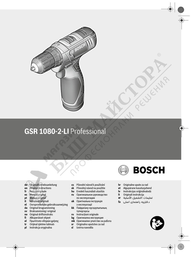 Bosch GSR 1080-2-LI PROFESSIONAL Original instructions