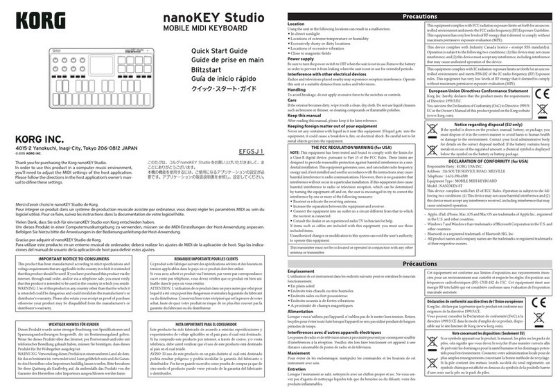 Korg nanoKey quick start guide