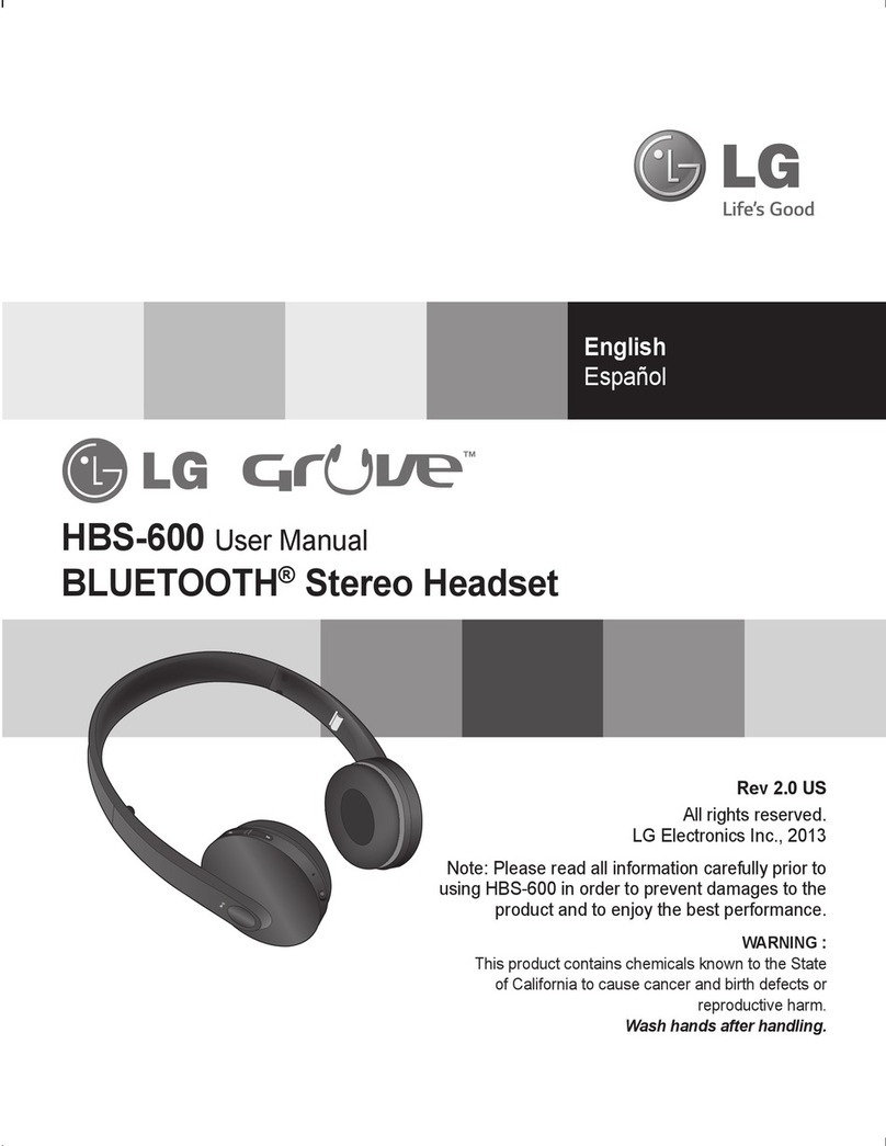 LG HBS-600 User manual
