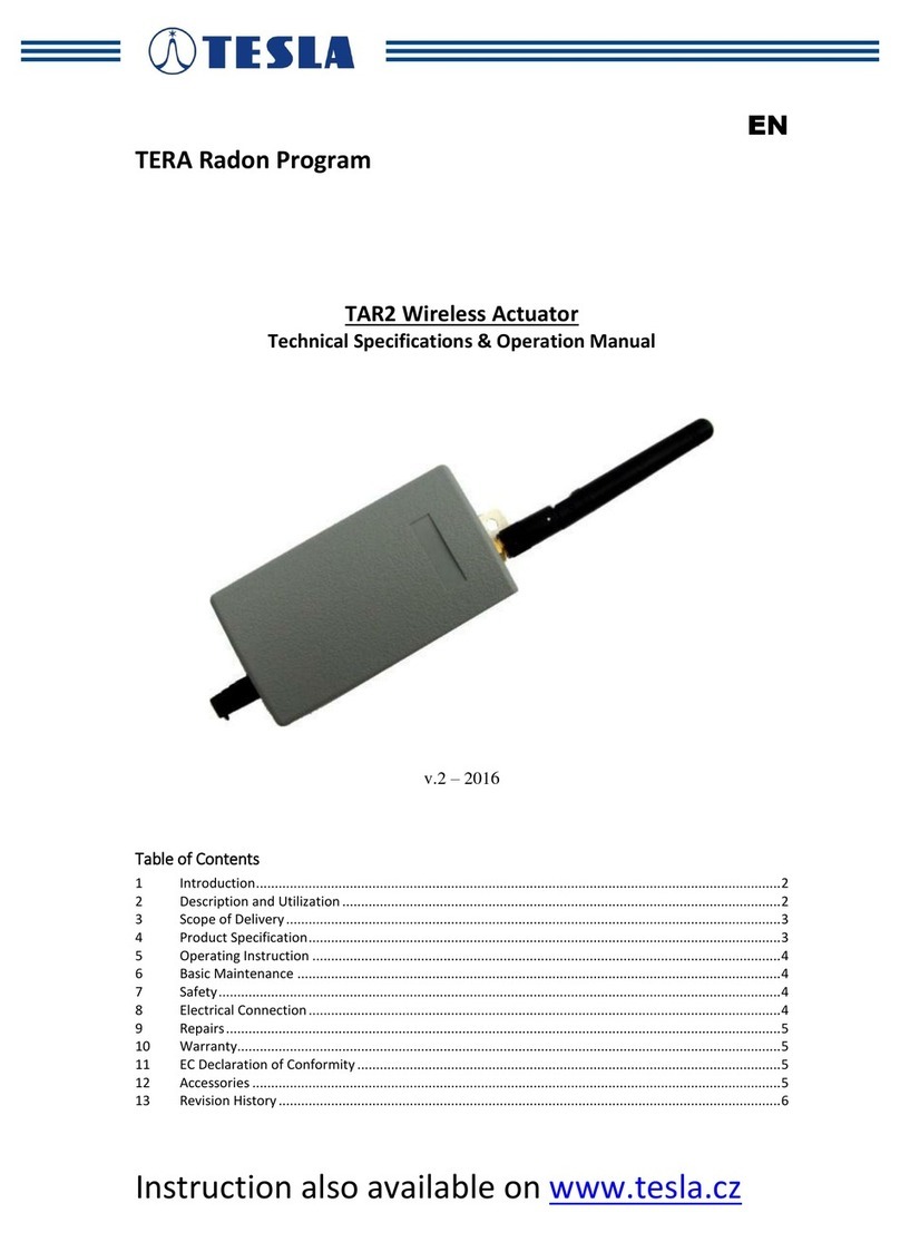 Tesla TAR2 Operation manual