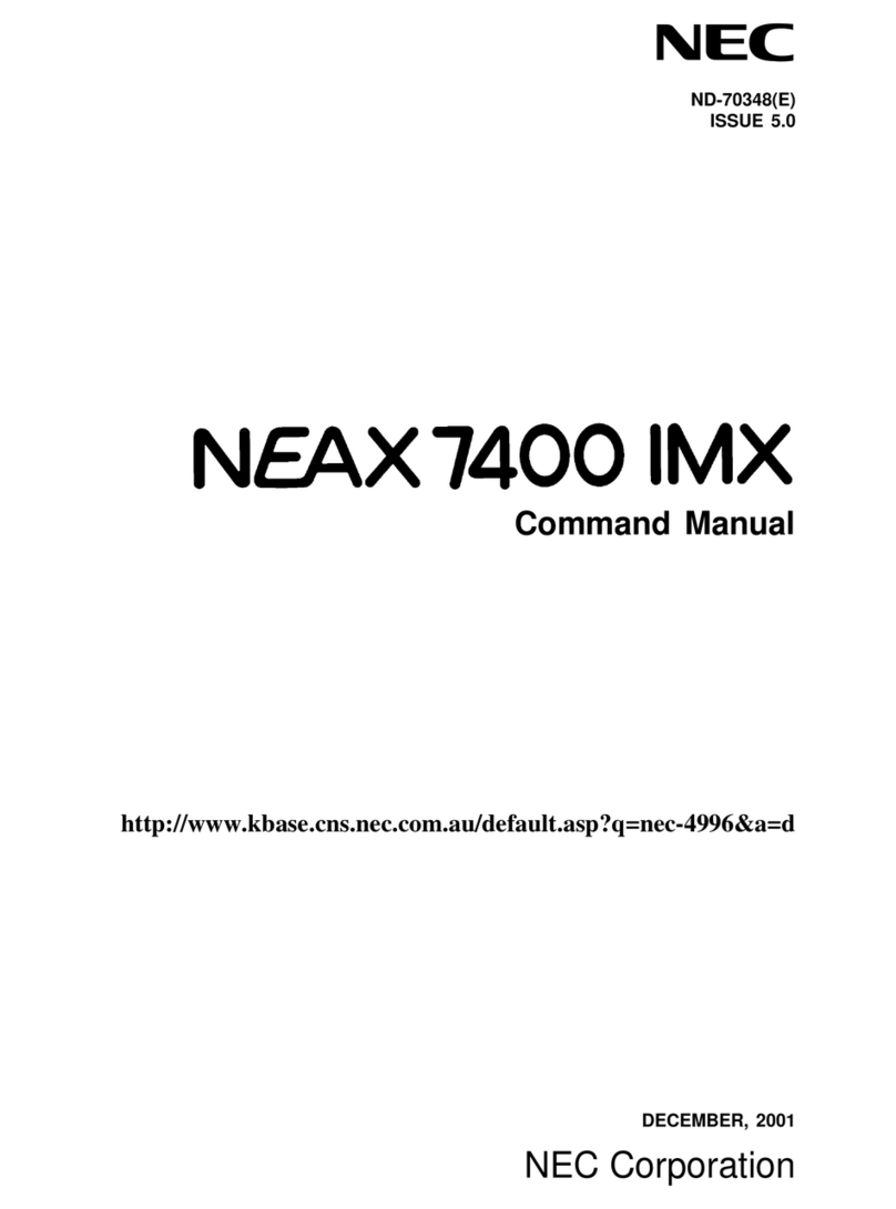 NEC NEAX 7400 IMX Installation instructions