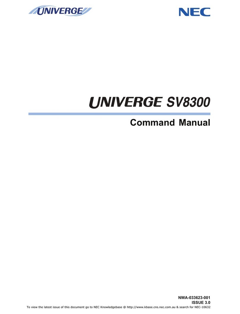 NEC SV8300 Installation instructions