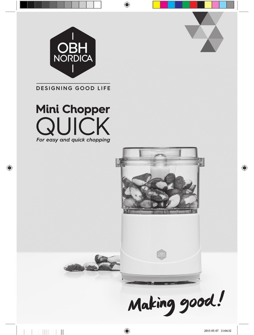 OBH Nordica mini chopper quick user manual OBH Nordica mini chopper quick user manual