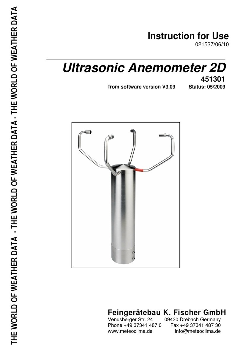 Meteoclima Ultrasonic Anemometer 2D Instructions for use
