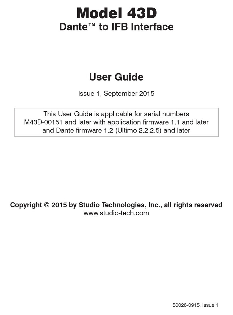Studio Technologies Model 43D user guide