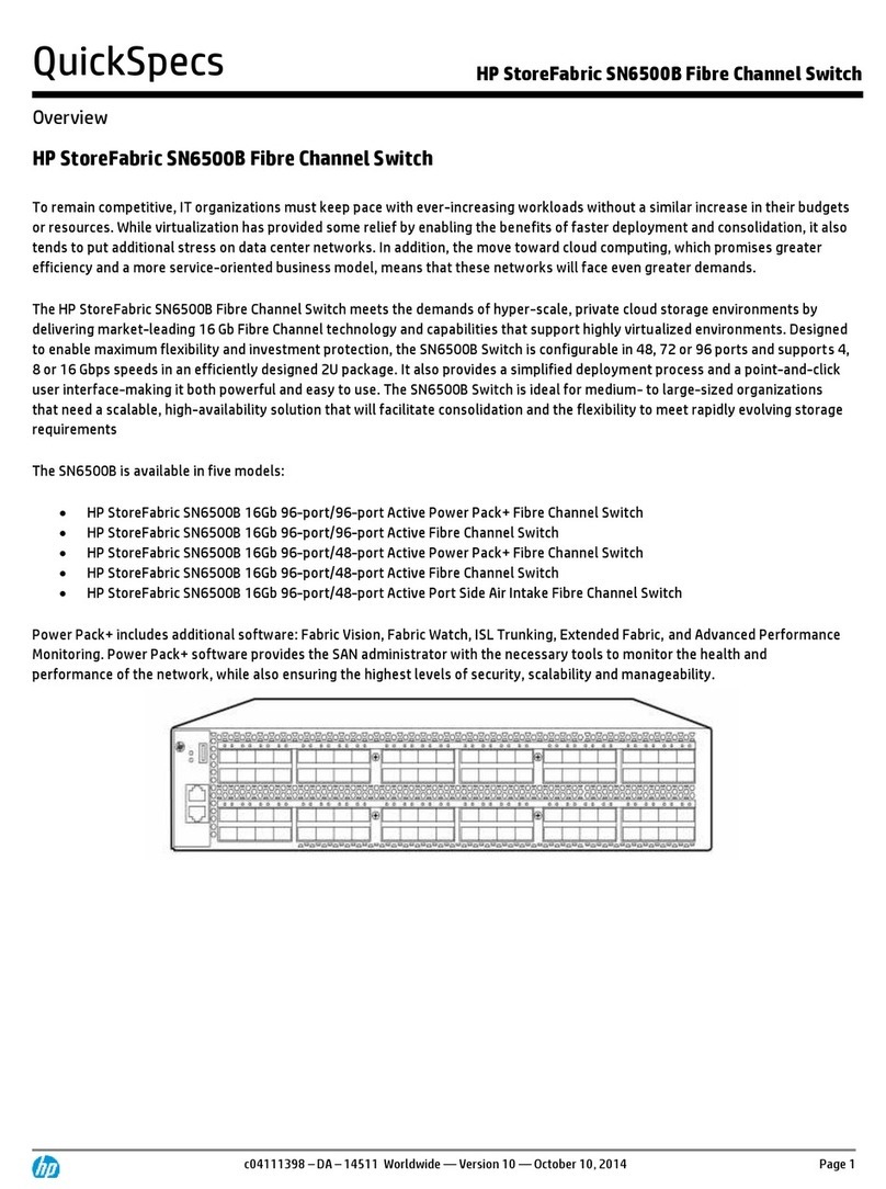 HP StoreFabric SN6500B Quickspecs