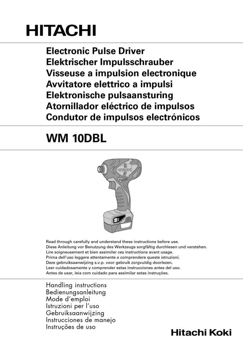 Hitachi WM 10DBL User manual