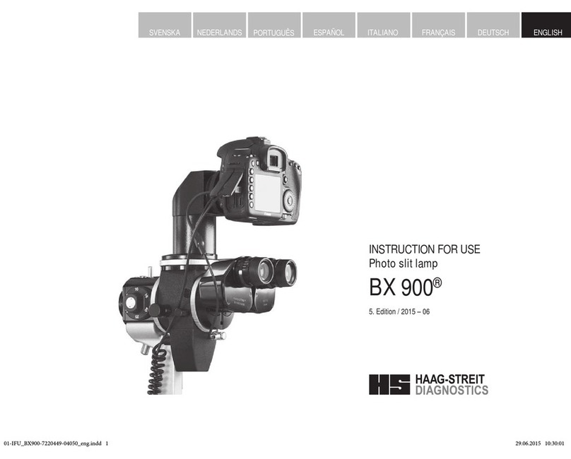 Haag-Streit BX 900 Instructions for use Haag-Streit BX 900 Instructions for use