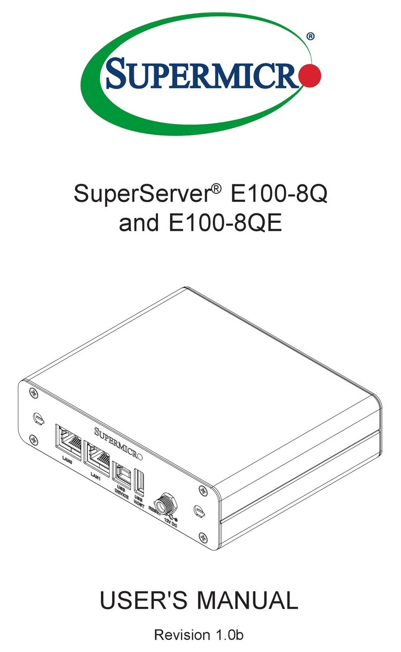 Supermicro SuperServer E100-8Q User manual Supermicro SuperServer E100-8Q User manual