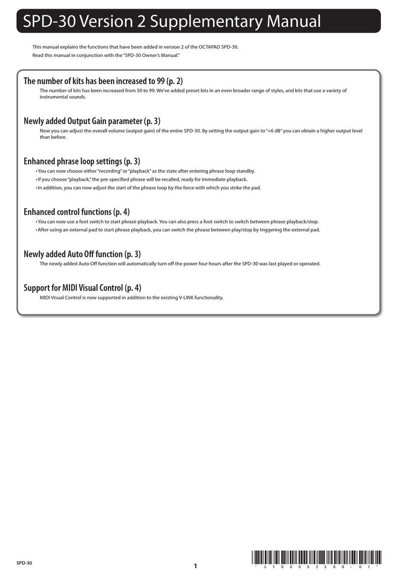 Roland OCTAPAD SPD-30 Instructions and recipes Roland OCTAPAD SPD-30 Instructions and recipes
