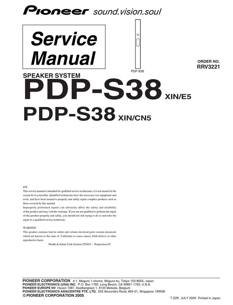 Pioneer PDP-S38 XIN/E5 User manual