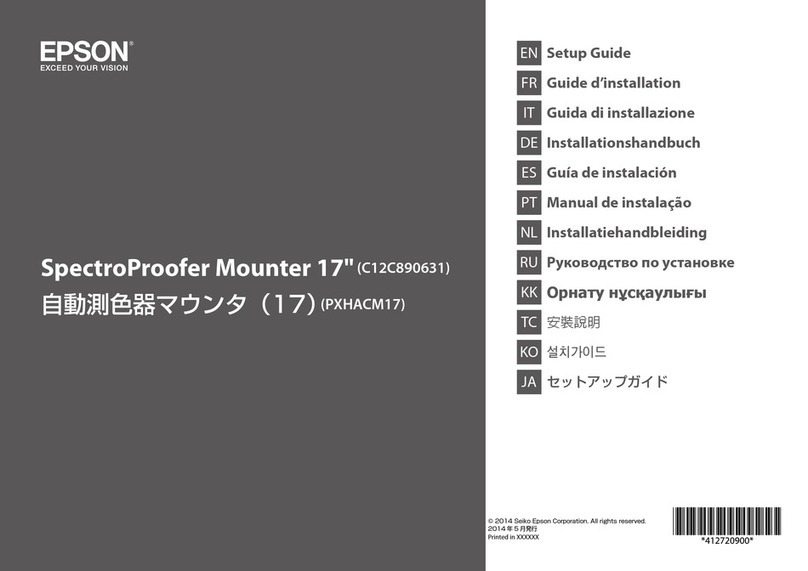 Epson SpectroProofer Mounter 17" Setup guide