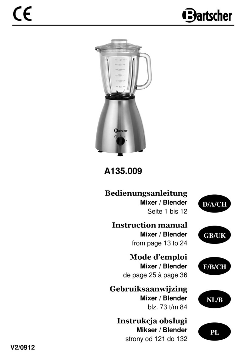 Bartscher A135.009 instruction manual
