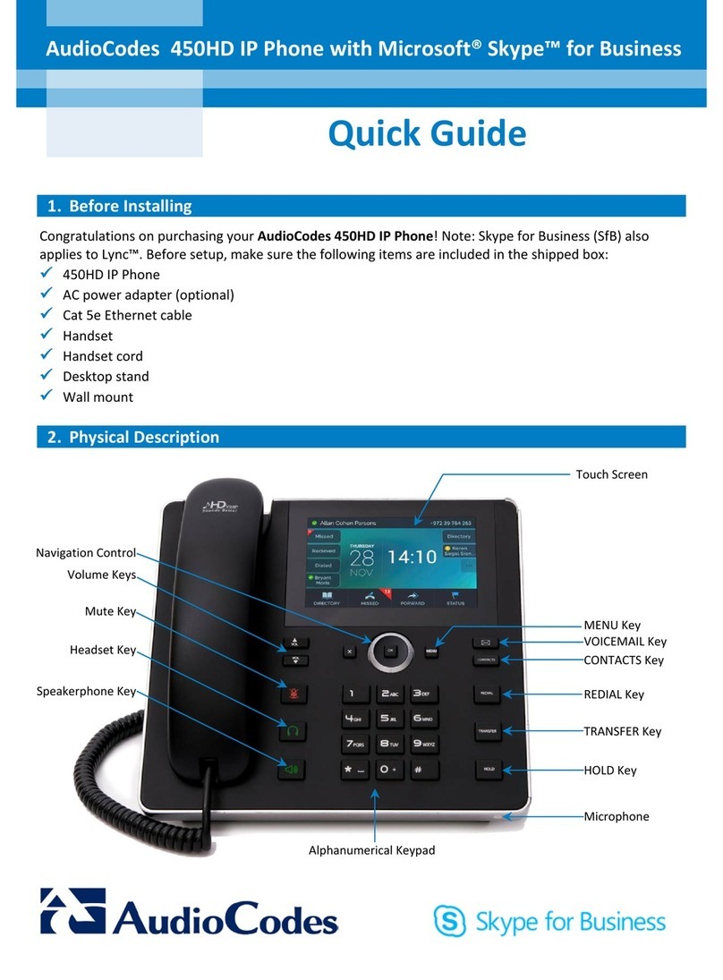 AudioCodes 450HD User manual AudioCodes 450HD User manual