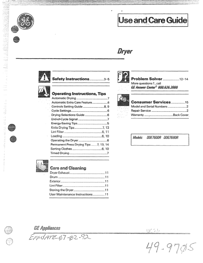GE ddg7680r User manual