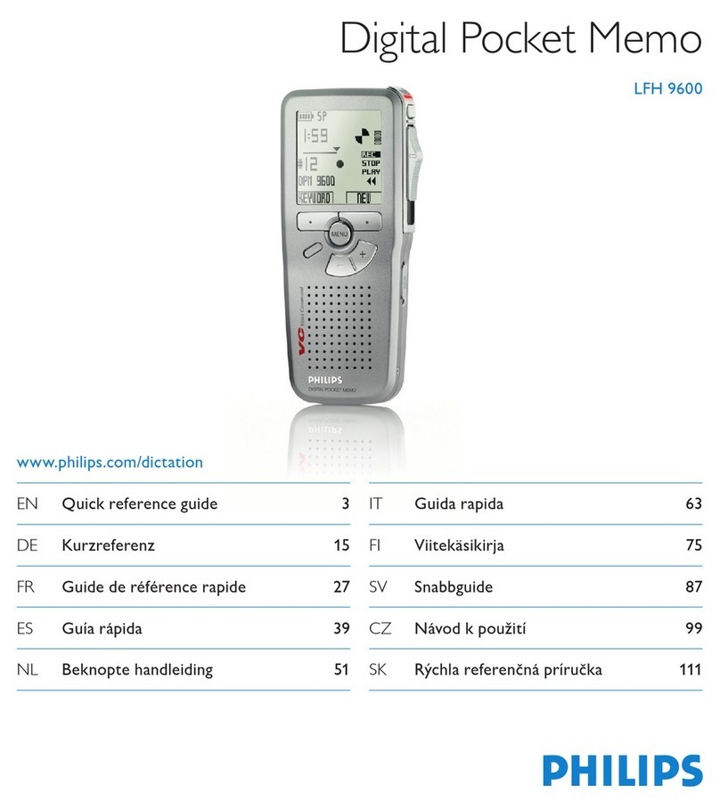 Philips POCKET MEMO LFH9600 User manual