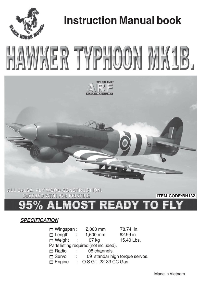 Black Horce Model HAWKER TYPHOON MK1B instruction manual