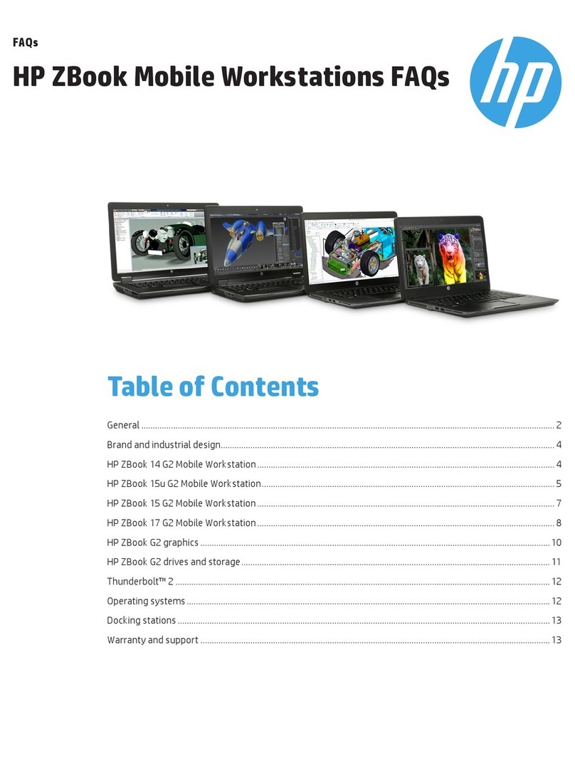 HP ZBook SERIES Dimensions HP ZBook SERIES Dimensions