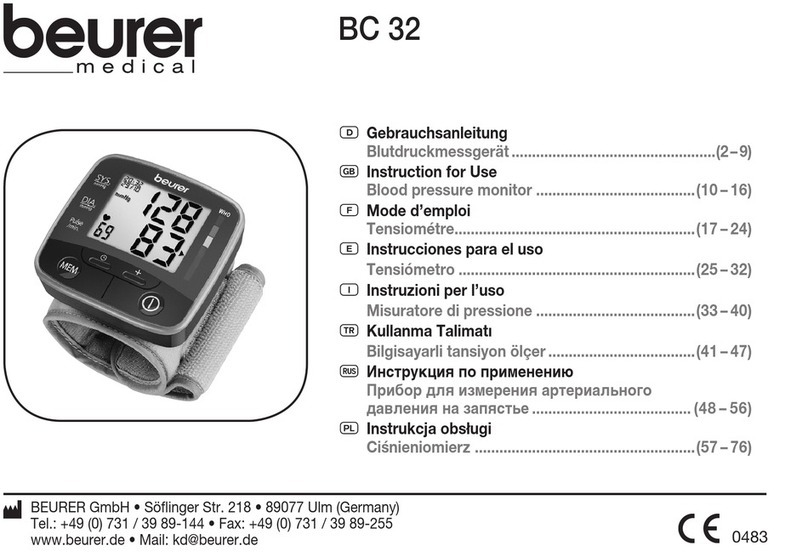 Beurer BC 32 User manual Beurer BC 32 User manual