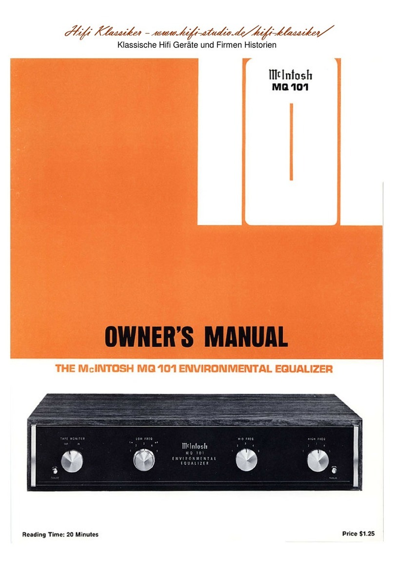 McIntosh MQ 101 User manual