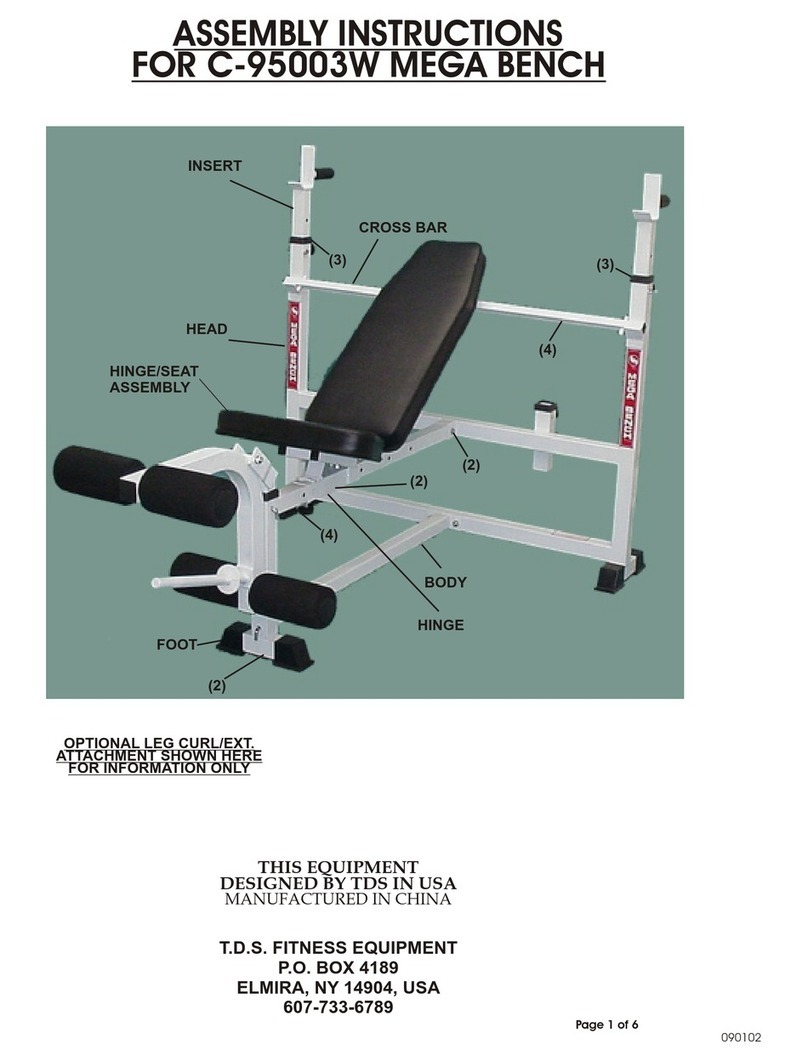 T.D.S. C-95003W MEGA BENCH Assembly instructions