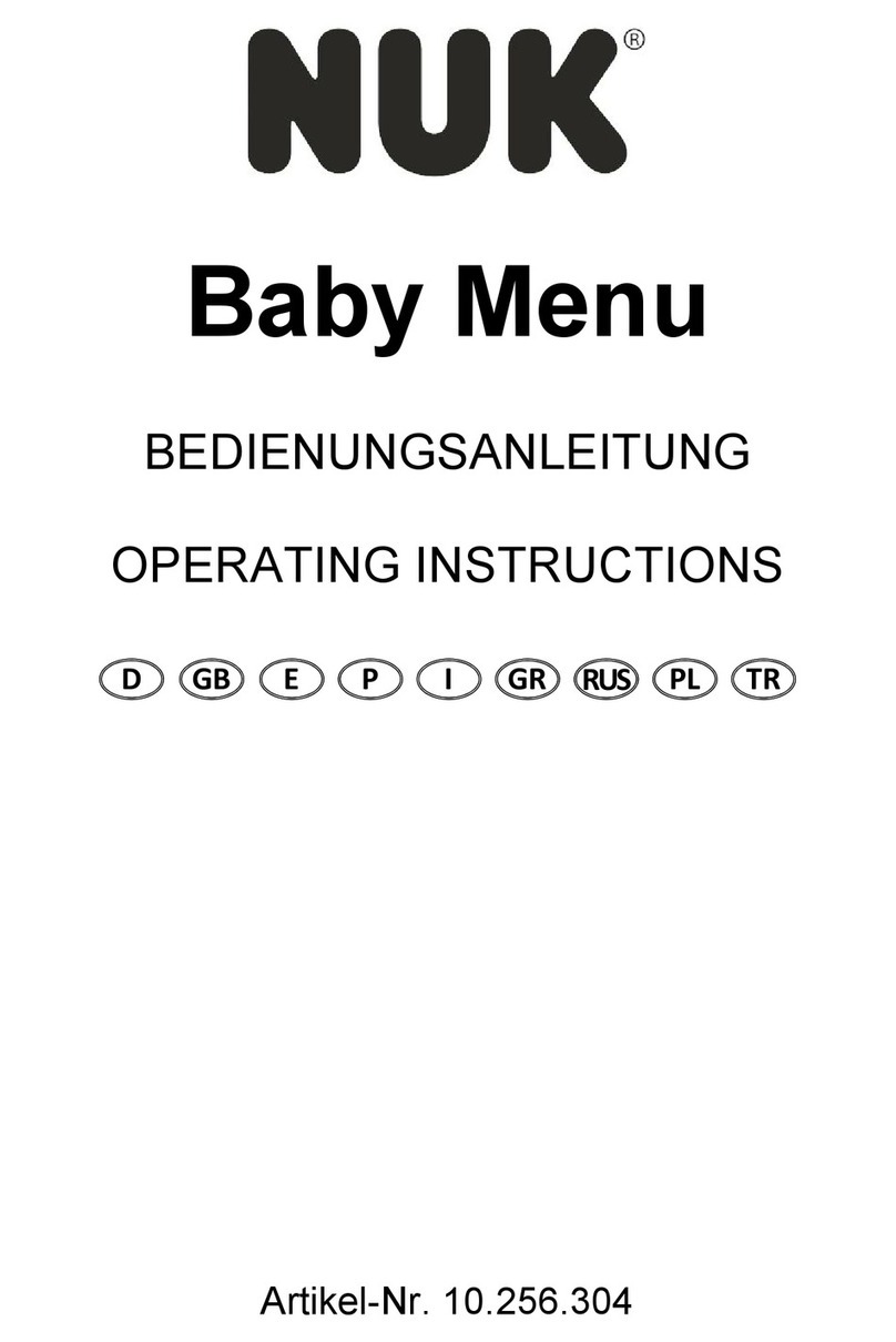 NUK Baby Menu operating instructions