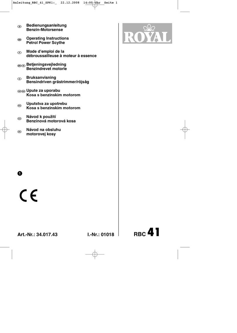 Royal RBC 41 operating instructions
