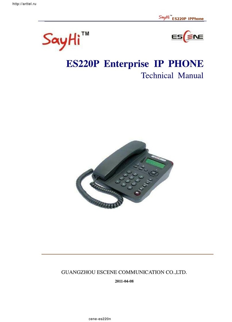 GUANGZHOU ESCENE COMMUNICATION ES220P Technical manual GUANGZHOU ESCENE COMMUNICATION ES220P Technical manual