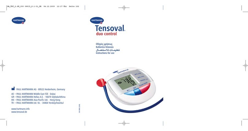 Hartmann Tensoval User manual