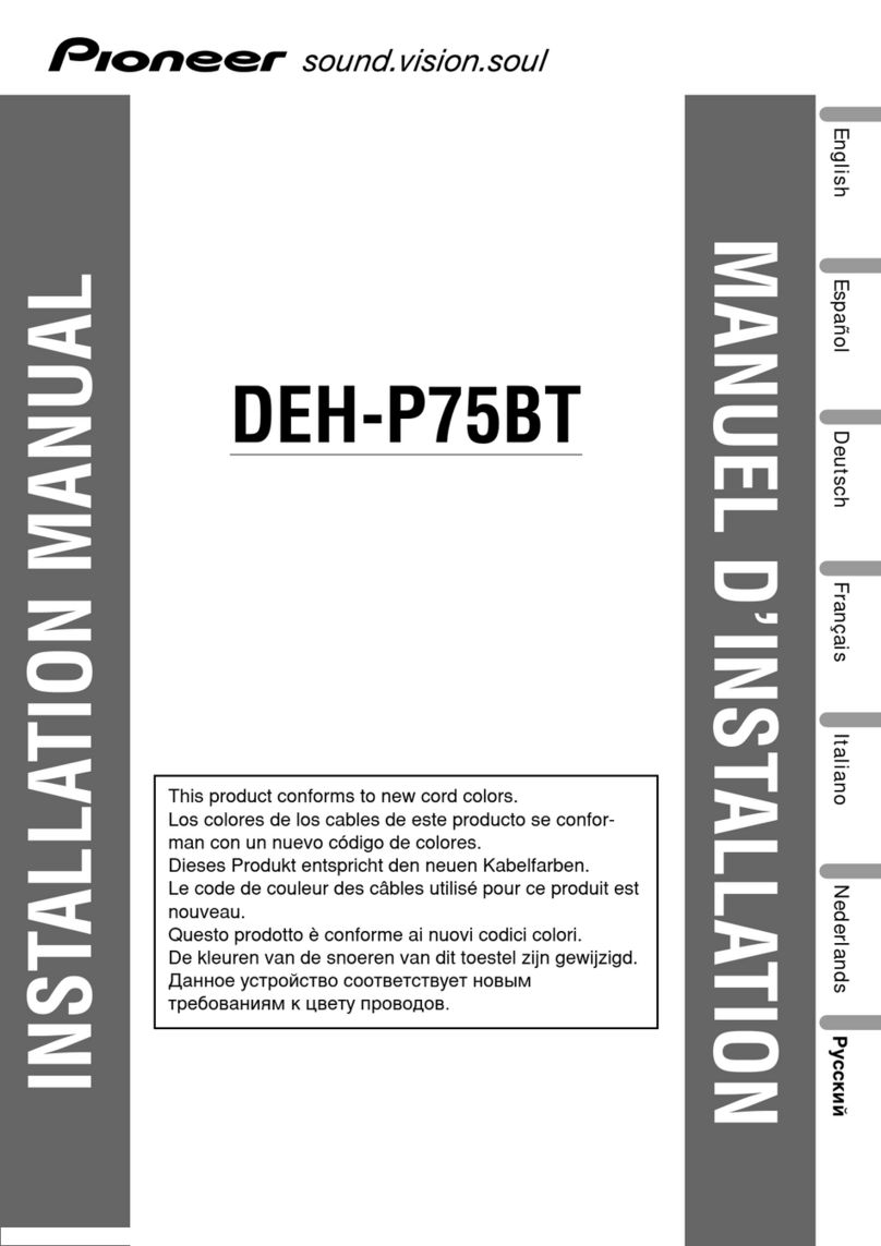Pioneer DEH-P75BT User manual