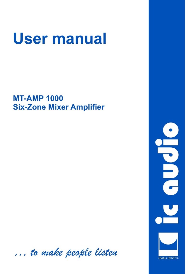 IC Audio MT-AMP 1000 User manual