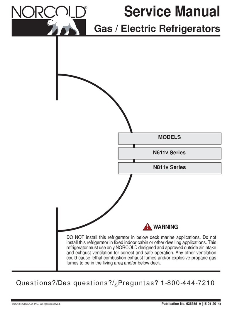 Norcold N611V SERIES User manual