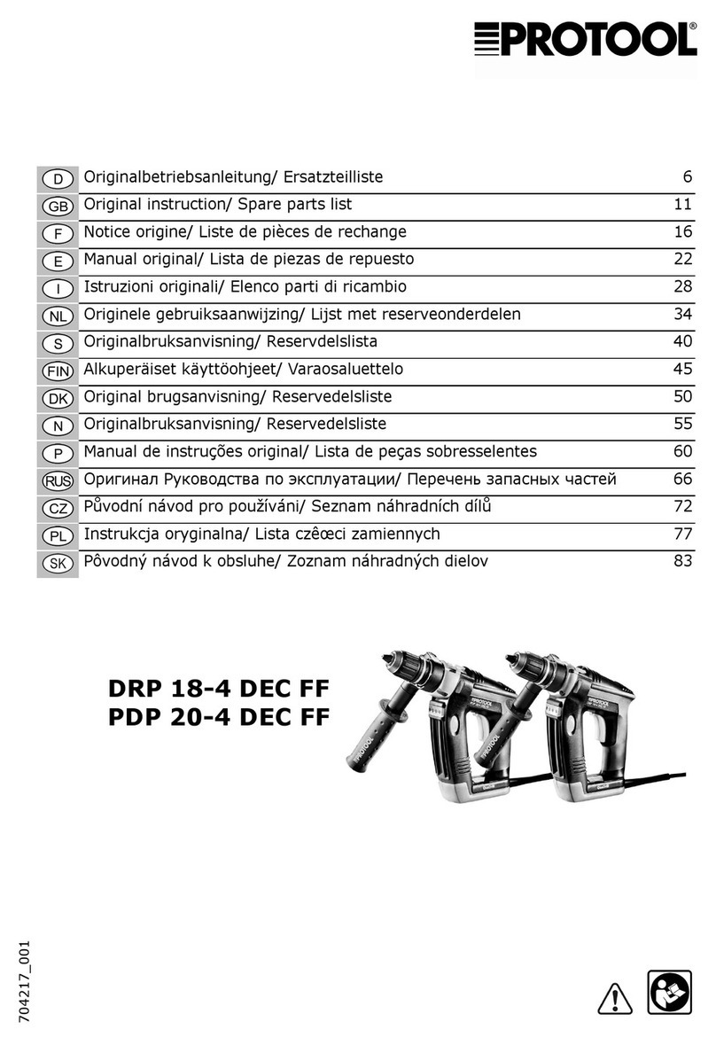 Protool DRP 18-4 DEC FF Operation instructions