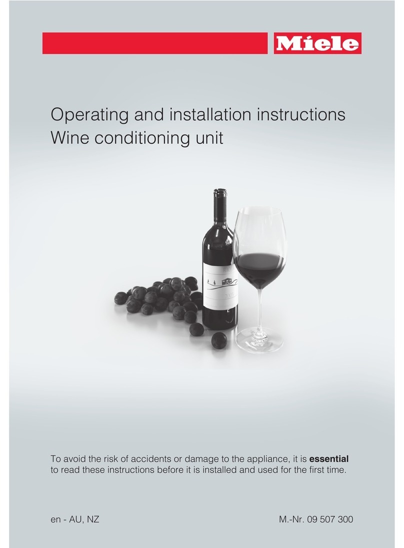 Miele 09 507 300 Operating and installation instructions