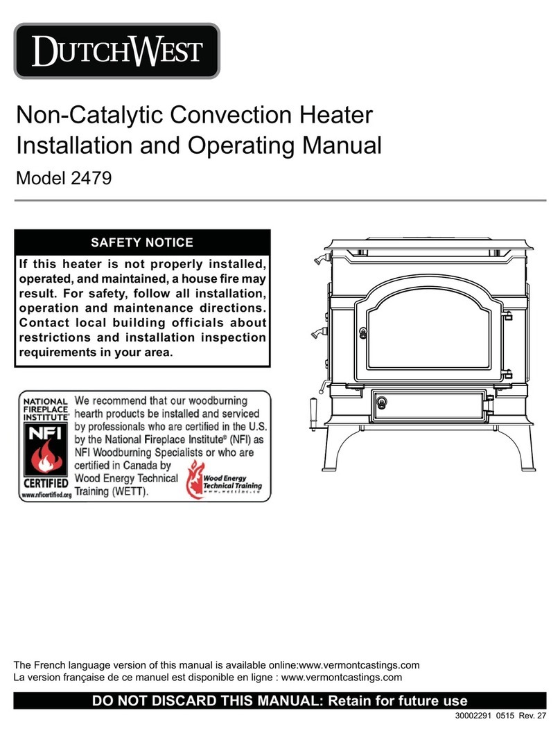 DutchWest 2479 Installation and operating manual