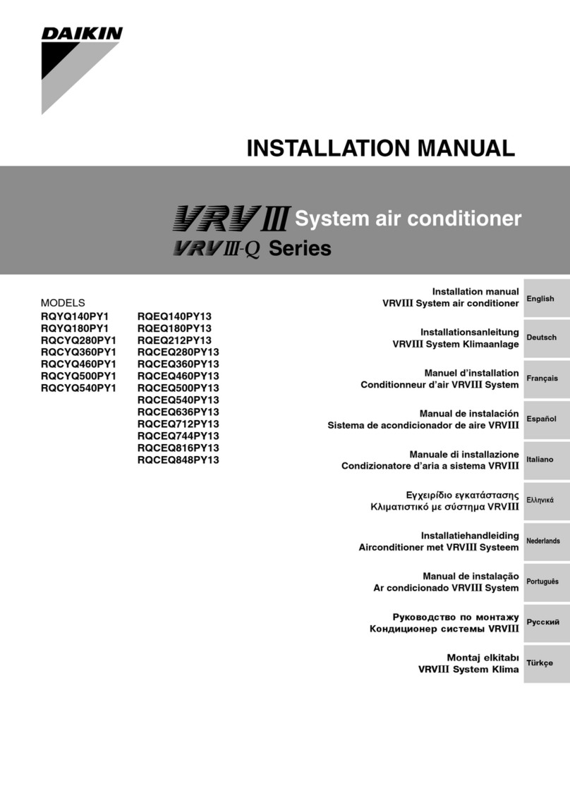 Daikin VRV III-Q RQYQ180PY1 User manual