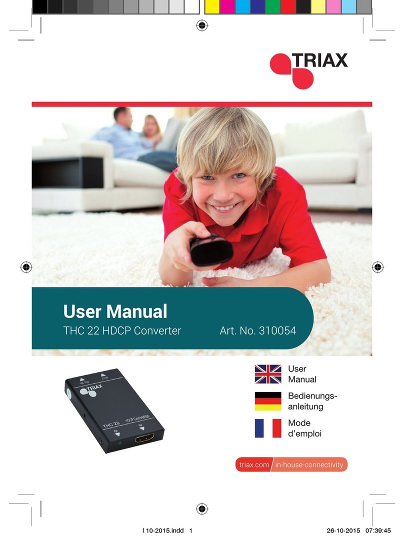 Triax THC 22 HDCP user manual