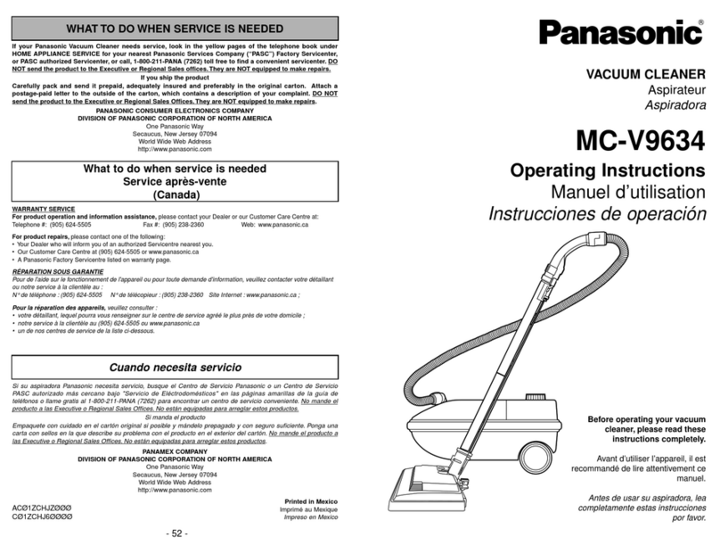 Panasonic MC-V9634 operating instructions