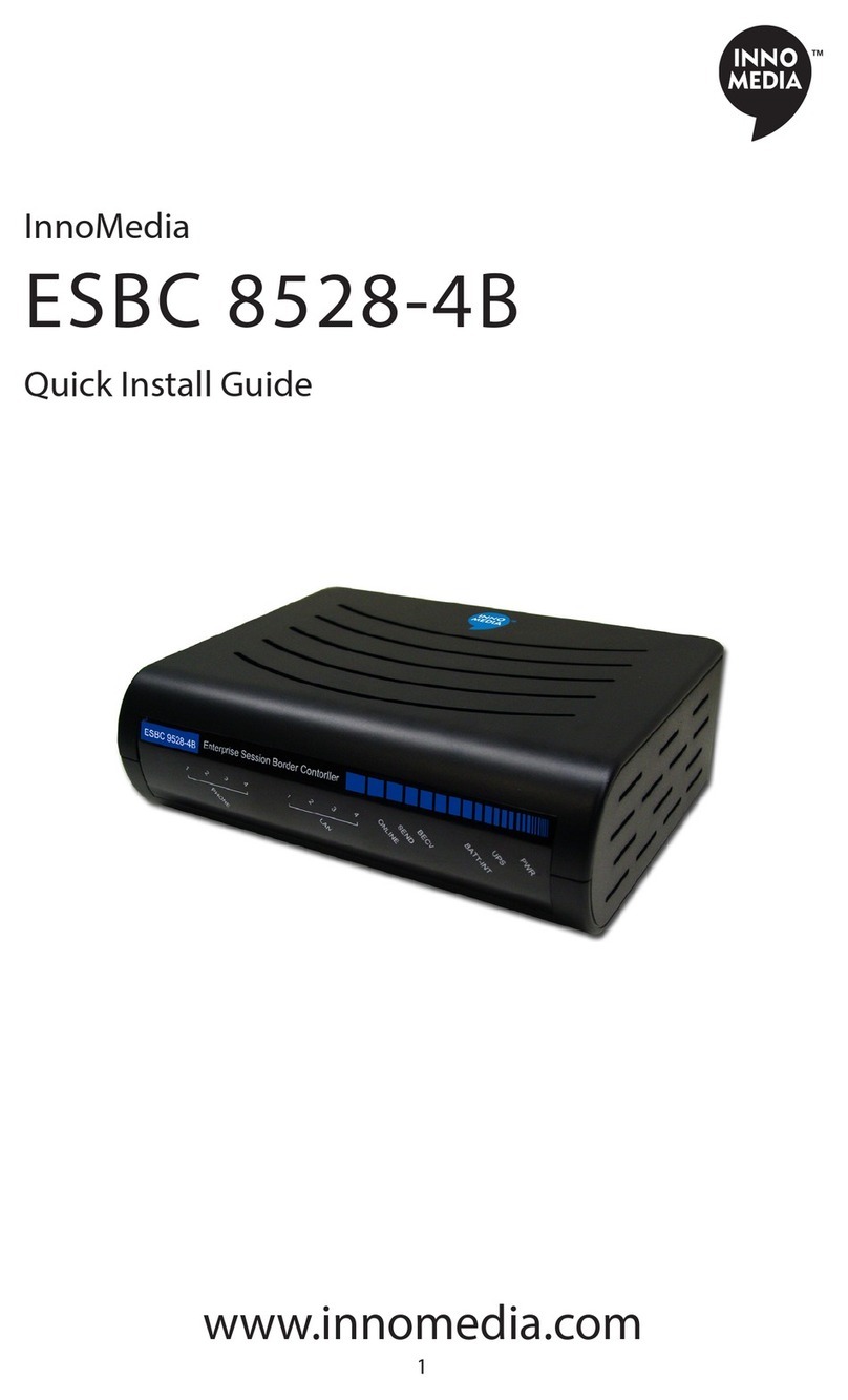 InnoMedia ESBC 8528-4B Quick install guide