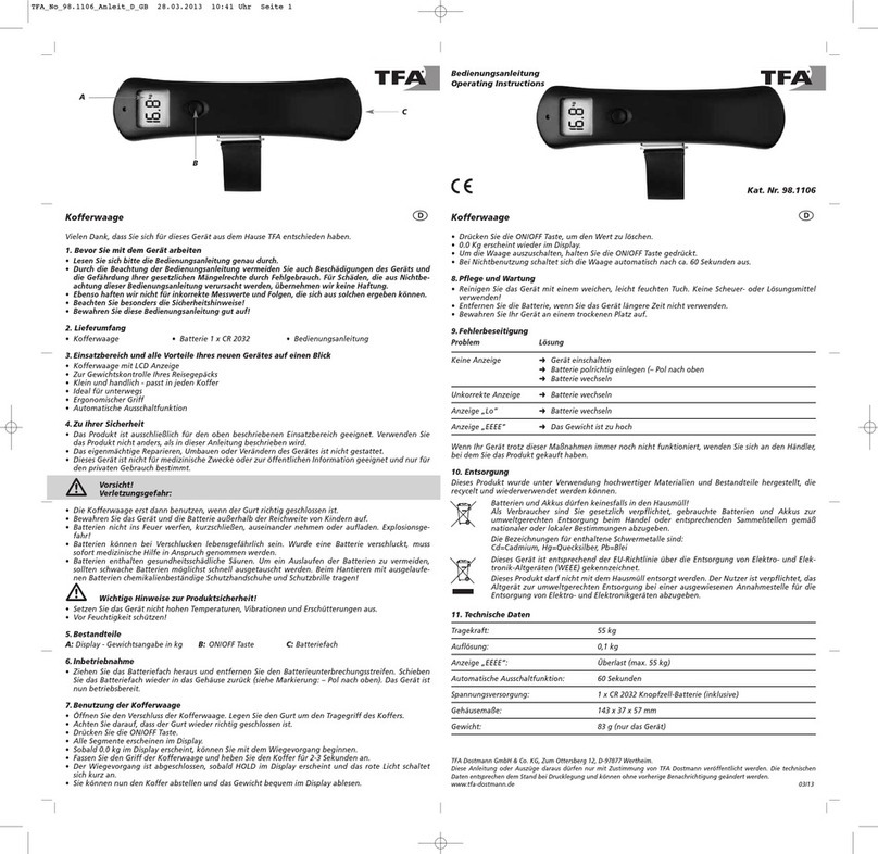 TFA 98.1106 User manual