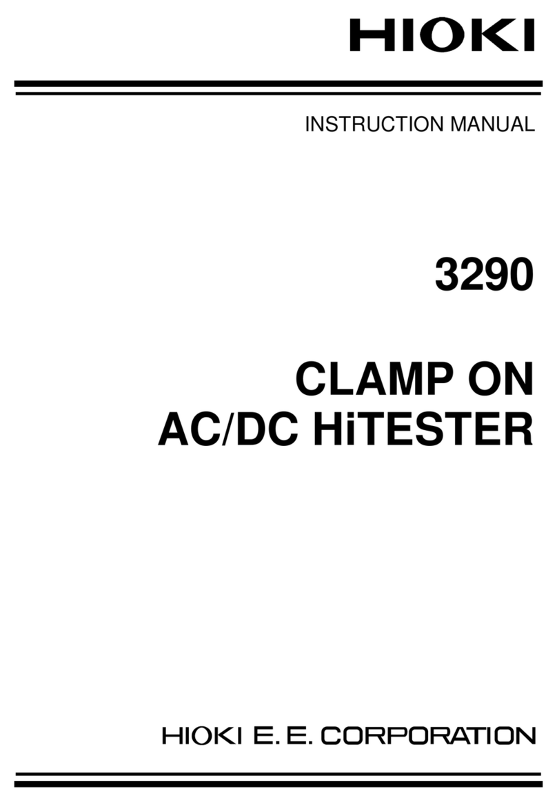 Hioki 3290 User manual
