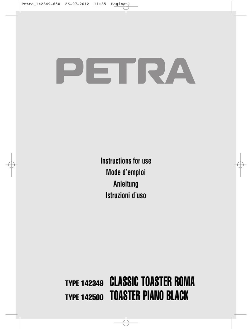 Petra CLASSIC TOASTER ROMA 142349 Instructions for use