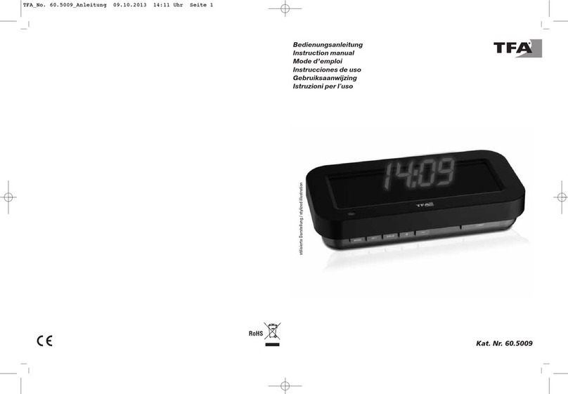 TFA HOLOCLOCK 60.5009 instruction manual