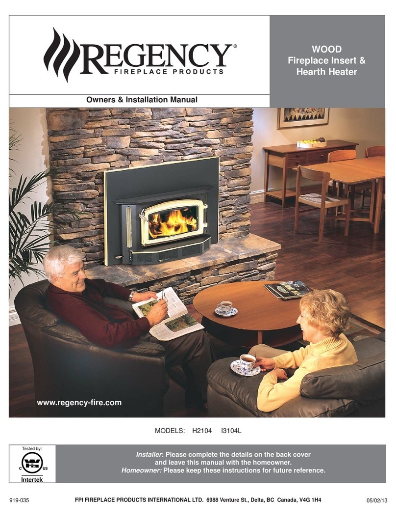 Regency Fireplace Products H2104 Service manual Regency Fireplace Products H2104 Service manual